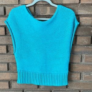 Teal sweater top from Anthropologie